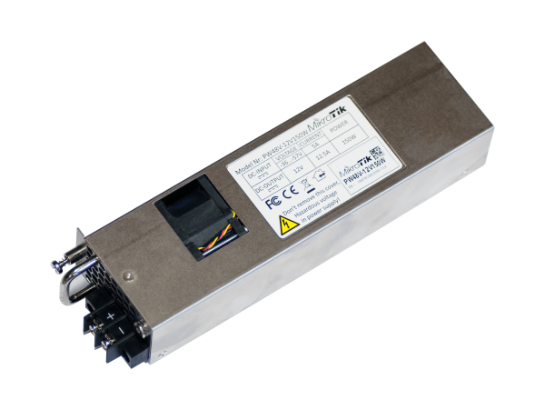 MikroTik Hot Swappable -48V DC 150W Telecom PSU for CCR1072-1G-8S+ & CCR2216-1G-12XS-2XQ