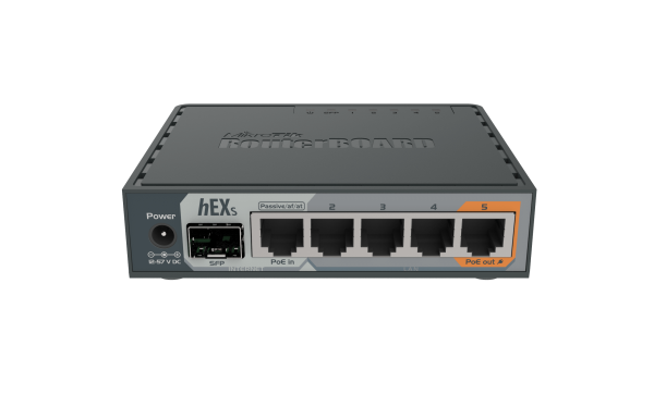 MikroTik hEX S - Desktop Router with 1 SFP, 5 Gb and 1 USB port