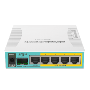 MikroTik hEX PoE - Desktop PoE Router with 5 Gb, 1 SFP and 1 USB port