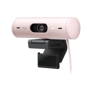 Logitech Brio 500 FULL HD 1080P Webcam With Light Correction Rose - Image 1