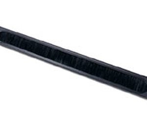 1U Cable Pass-Thru w/ Brush Strip Black - Image 1