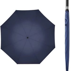 Casey Handheld Large Navy Blue Umbrella