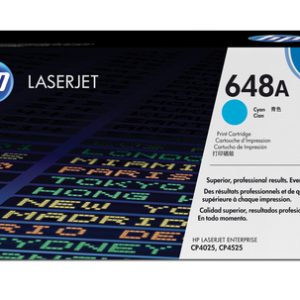 HP 648A Color LaserJet Cyan Print Toner Cartridge - Image 1