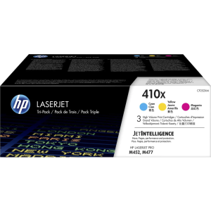 HP 410X 3-pack High Yield Original LaserJet Toner Cart - Image 1