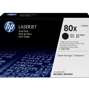 HP 80X Black Dual Pack LaserJet Toner Cartridge - Image 1