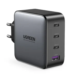 Ugreen 4 port gan 100W PD wall charger-Black - Image 1