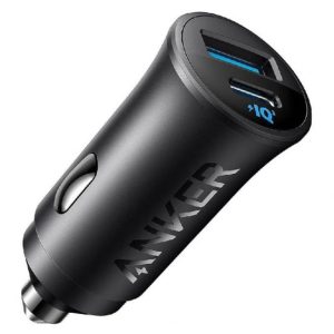 Anker 2 Port 30W PD Car Charger Black - Image 1