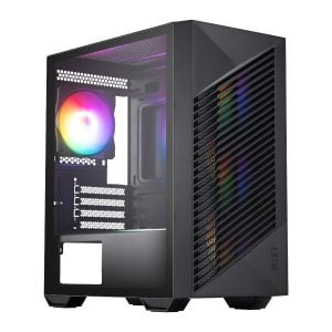 MSI PRO FORGE M050A Micro-ATX Gaming Chassis - Black - Image 1