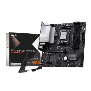 MSI PRO B840M-P Wi-Fi 6E AMD AM5 MATX Gaming Motherboard - Image 1