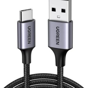 Ugreen USB To Type C Braid Cable 1M-Black - Image 1