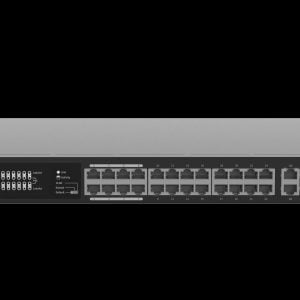 UNV - 24 x PoE Ports, 2 x Combo Ports, MAX Capacity 370W, 30W Per Port - Image 1