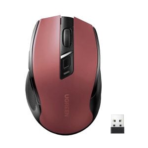 UGREEN MU006 2.4GHz Wireless Optical Mouse - Red - Image 1