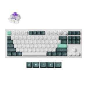 Keychron Q3 HE QMK 80% Wireless Custom Mechanical Keyboard (Nebula Switch) - Shell White - Image 1
