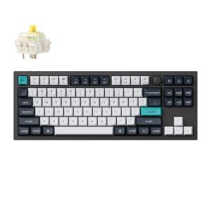 Keychron Q3 Max QMK/VIA 80% Wireless Custom Mechanical Keyboard (Banana Switch) - Carbon Black - Image 1