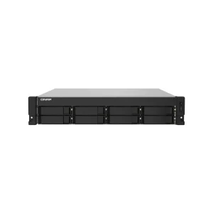 QNAP 8-Bay Quad-Core 17 GHZ Rackmount NAS with 250W PSU 4GB DDR4 UDIMM RAM SATA 6GBPS 2x 10GBE SFP+ LAN 2x 1GBE LAN - Image 1