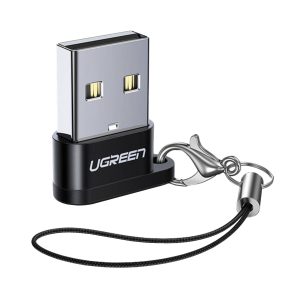 UGREEN USB A Male to USB Type-C Female Adapter (Black) - Image 1