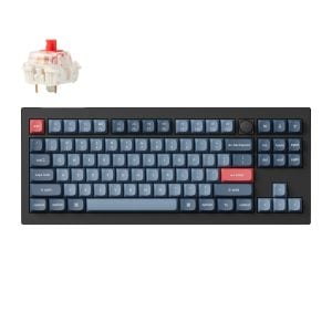 Keychron V3 Max QMK/VIA 80% Wireless Custom Mechanical Keyboard (Red Switch) – Carbon Black - Image 1