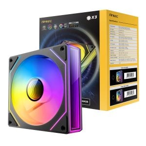 Antec VISION PWM 120mm ARGB Infinity Mirror Case Fan 3 Pack Black - Image 1