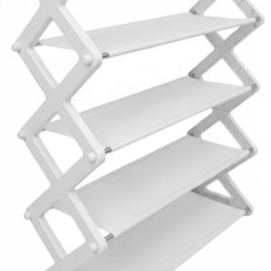 Nordic Wind Cross 5 Tier 15 Shoe Rack White - Image 1