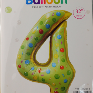 Casey 102cm Donut Balloon Number 4 - Image 1