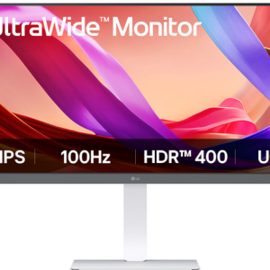 LG UltraWide 34 Inch IPS FHD White Monitor - Image 1