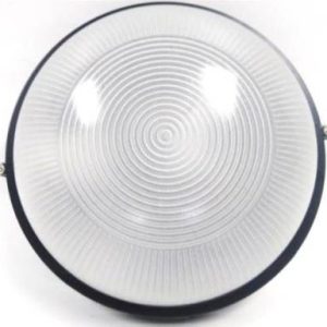 Noble Black Pays Round Bulkhead Light Fitting Large - Image 1