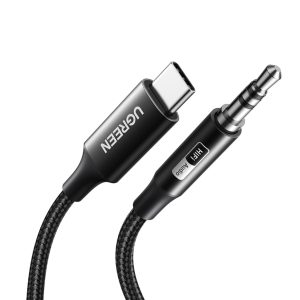 UGREEN USB Type-C to 3.5mm AUX Audio Cable 3M - Black - Image 1