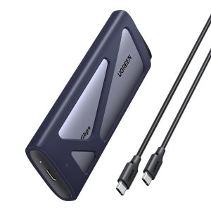 UGREEN CM777 M.2 NVMe/SATA SSD Enclosure (20Gbps) – Silver - Image 1