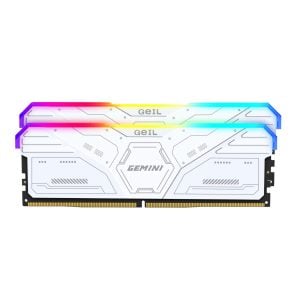 GeIL Gemini RGB 32GB DDR5 6000MHz Desktop Gaming Memory Kit (2 x 16GB) – White - Image 1