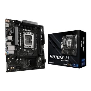 ASRock H810M-H Intel LGA1851 Micro ATX Motherboard - Black - Image 1