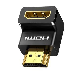 UGREEN HD112 HDMI 4K Male to Female Down-angled Connector - Black - Image 1