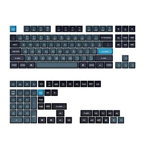 Keychron Double Shot KSA PBT Keycap Set - Dark Grey/Grey/Blue - Image 1