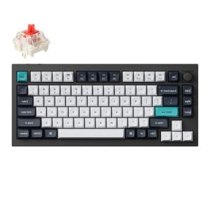 Keychron Q1 Max QMK/VIA RGB Wireless Custom Mechanical Keyboard (Gateron RED Switches) - Black - Image 1