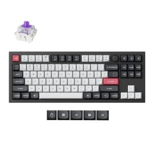 Keychron Q3 HE QMK 80% Wireless Custom Mechanical Keyboard (Nebula Switch) – Carbon Black - Image 1
