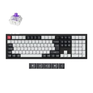 Keychron Q6 HE QMK Full-size Wireless Custom Mechanical Keyboard (Nebula Switch) – Carbon Black - Image 1