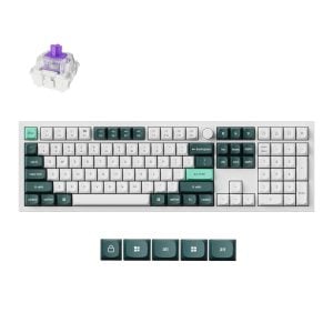 Keychron Q6 HE QMK Full-size Wireless Custom Mechanical Keyboard (Nebula Switch) – Shell White - Image 1