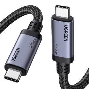 UGREEN USB4 Gen4 240W USB-C to USB-C Cable (Black) - Image 1