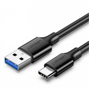 UGREEN Type-C to USB 3.0 Cable 1m – Fast Charging 3A, 5Gbps Sync – Black - Image 1
