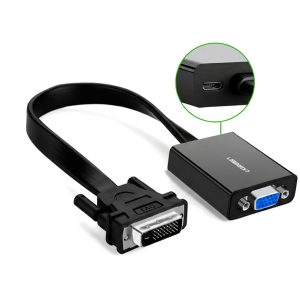 UGREEN DVI-D 24+1 to VGA Active Video Adapter (Male to Female) – Black - Image 1