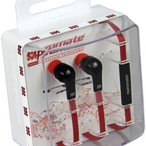Promate Red Aurus Universal Handsfree Stereo earphone - Image 1