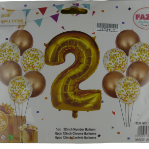 Casey 13pc Gold and White Balloon Set Nr 2 - Image 1