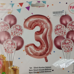 Casey 13pc Rose Gold and White Balloon Set Nr 3 - Image 1