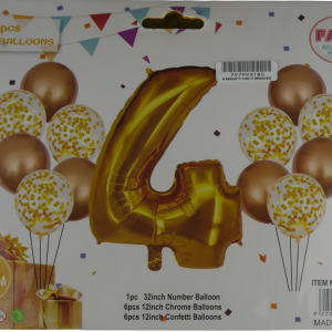 Casey 13pc Gold and White Balloon Set Nr 4 - Image 1