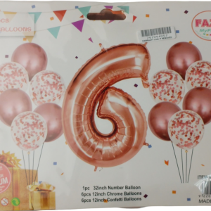 Casey 13pc Rose Gold and White Balloon Set Nr 6 - Image 1