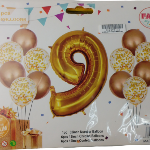 Casey 13pc Gold and White Balloon Set Nr 9 - Image 1