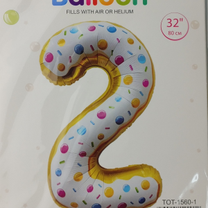 Casey 102cm Donut Balloon Number 2 - Image 1
