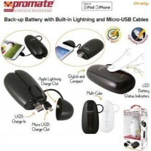 Promate Ovally.Brown 5200mah Portable Back-Up - Image 1