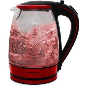 Mellerware 1.8L Glass Kettle Colour:Red 2200w - Image 1