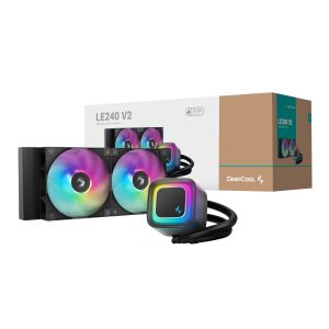 DeepCool LE240 V2 240mm ARGB AIO CPU Liquid Cooler - Black - Image 1