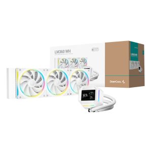 DeepCool LM360 ARGB 360mm AIO CPU Liquid Cooler - White - Image 1